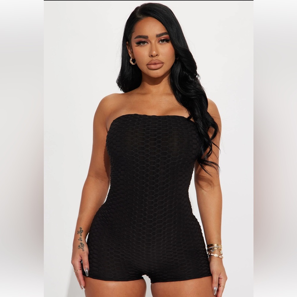 fashion nova honeycomb romper